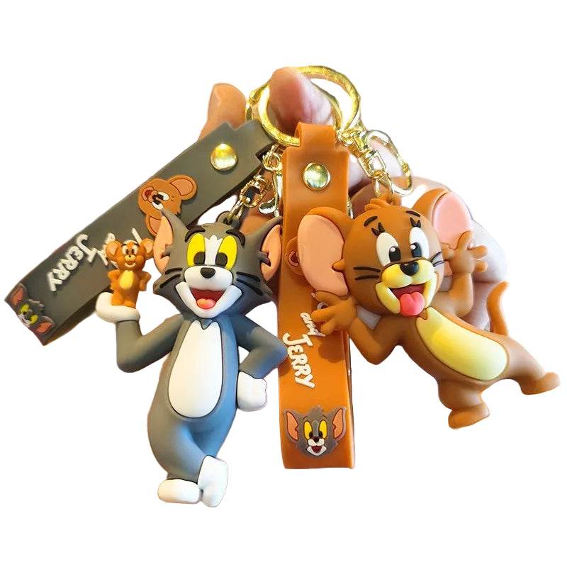 Tom & Jerry Keychain – Bag Pendant & Car Key Ring - A