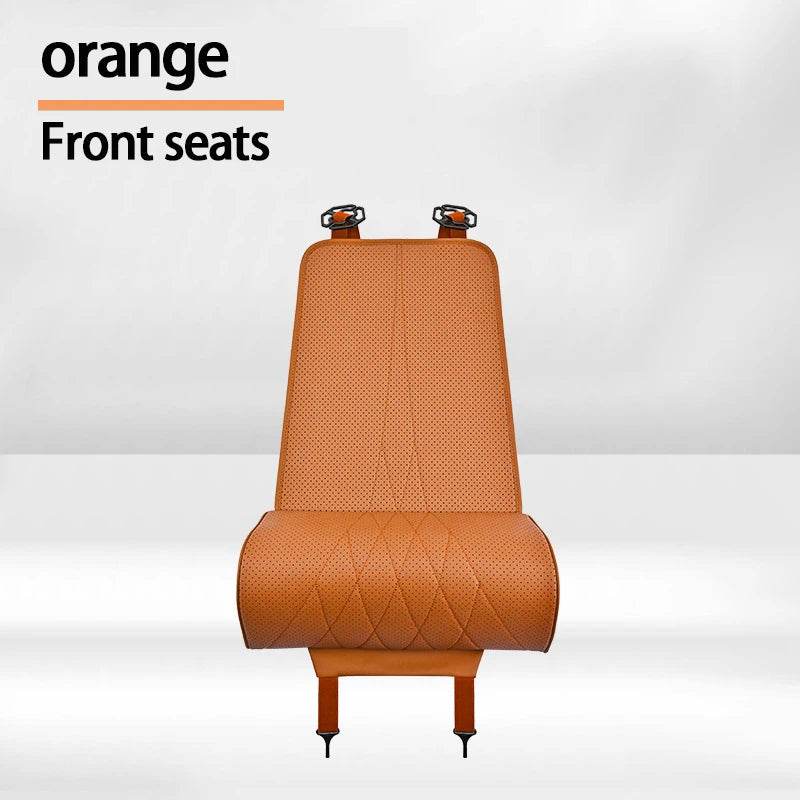 Car Seat Cushion | Universal PU Leather, Breathable & All-Season Comfort - 1PC Orange