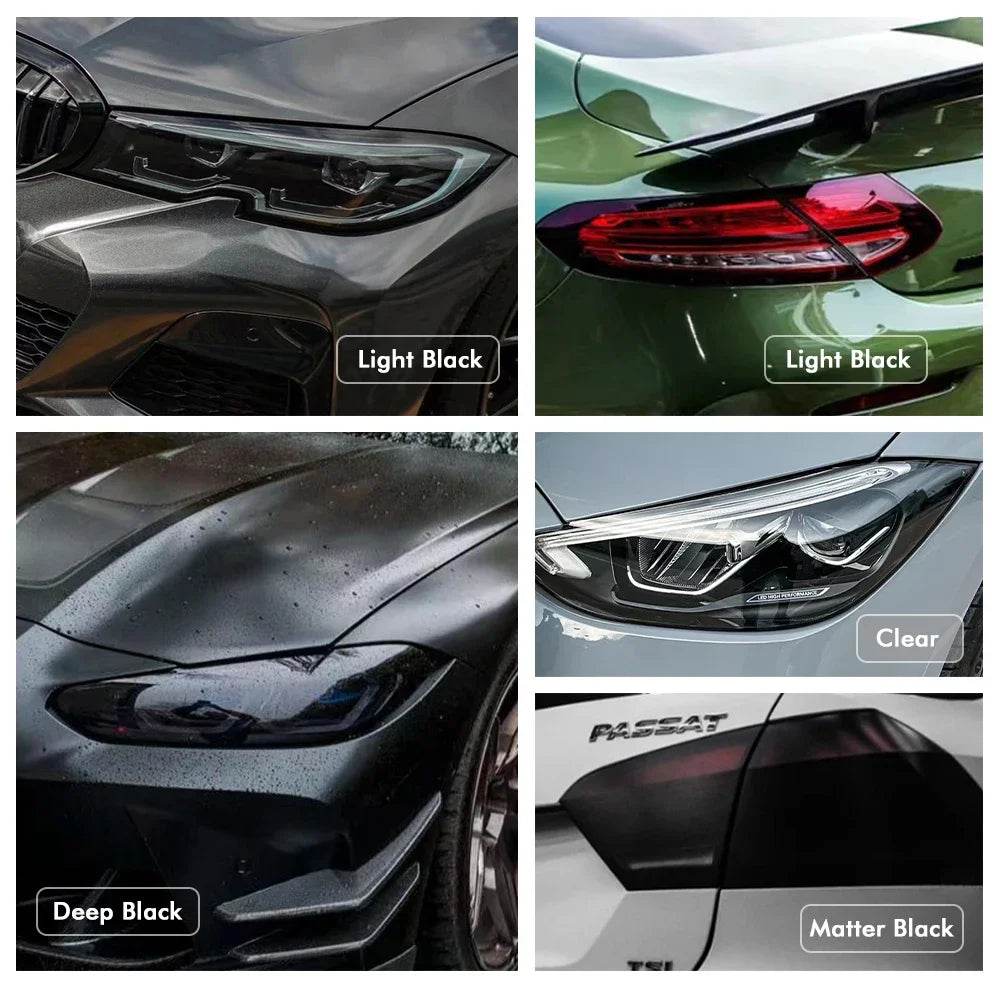 Headlight & Taillight Tint Film – Vinyl Wrap - Light Black / 30X100cm