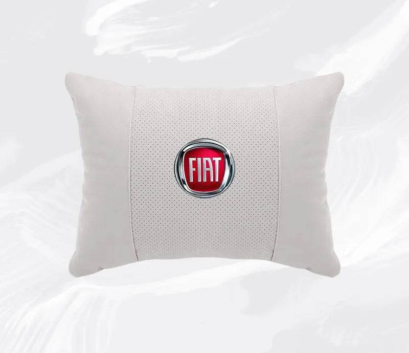 Suede Car Neck Pillow for FIAT 500, Ducato, Panda, Abarth & More – Ergonomic Headrest - headrest 1pc brown