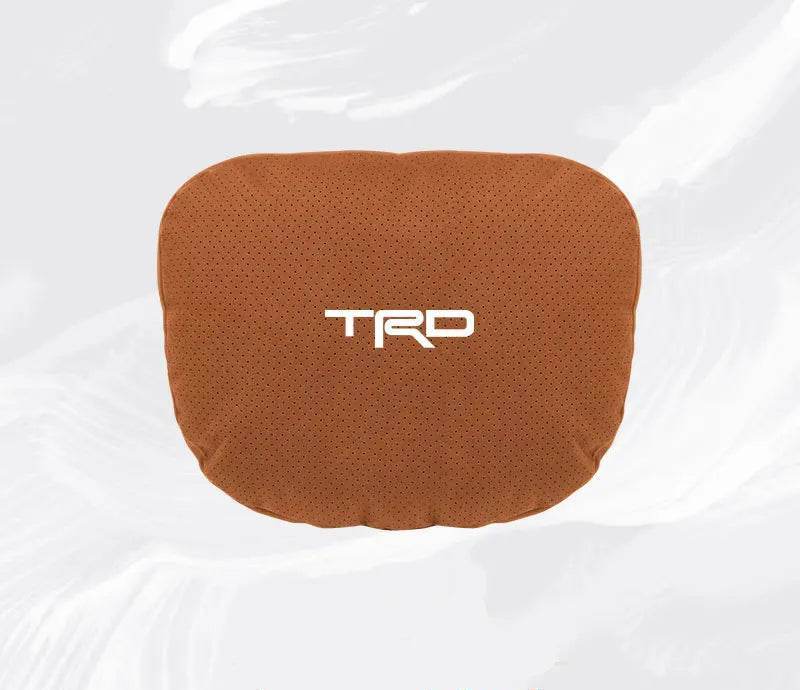 TRD Suede Car Neck Pillow for Toyota Corolla, Yaris, Camry, Prius & More - headrest coganc
