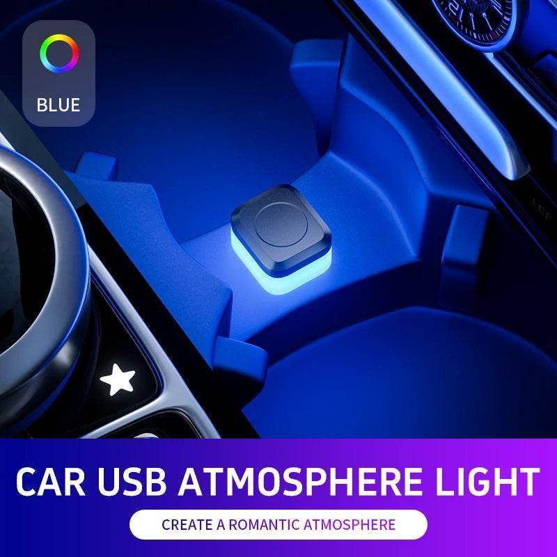 USB LED Car Interior Night Ambient Lights - Blue