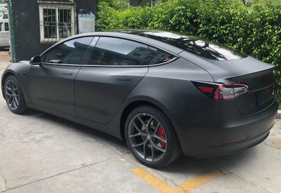 Matte Black Car Vinyl Wrap - 10X152 CM