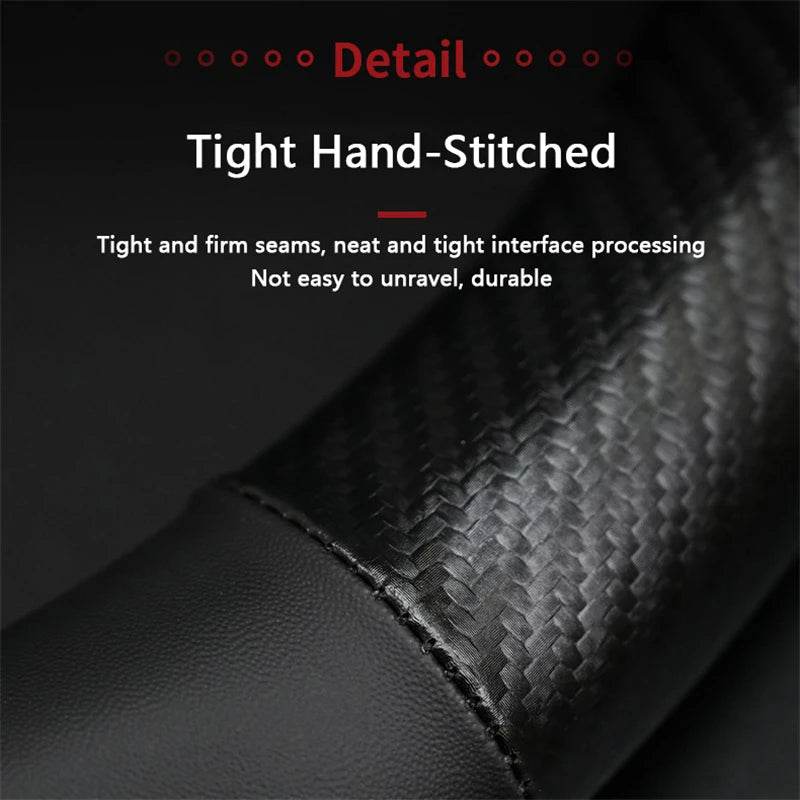 HAVAL Carbon Fiber Leather Steering Wheel Cover - Black
