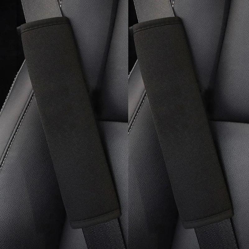 2pc Ice Silk Croissant Car Seat Belt Covers
