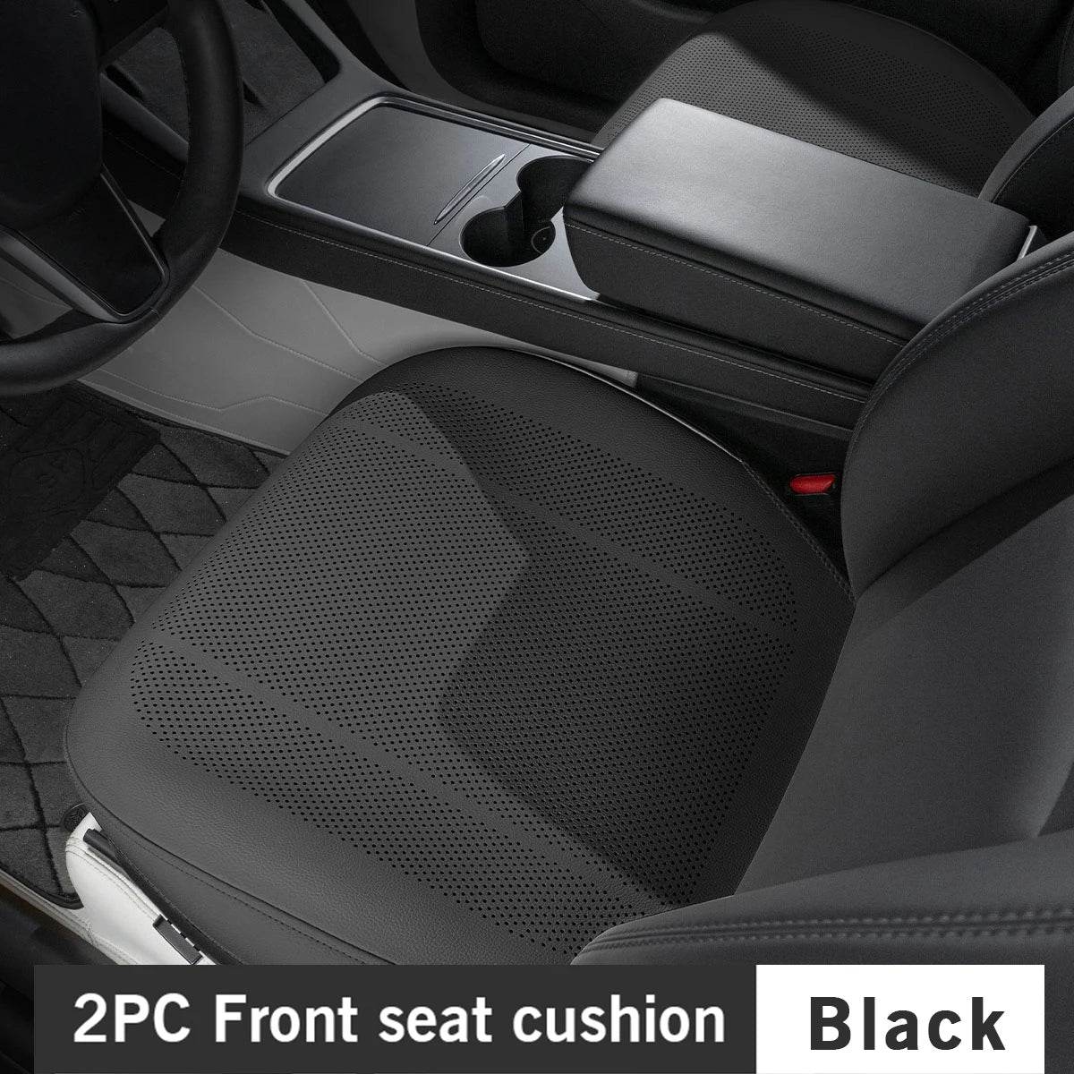 Tesla Car Seat Cushions - 2PC Black Front
