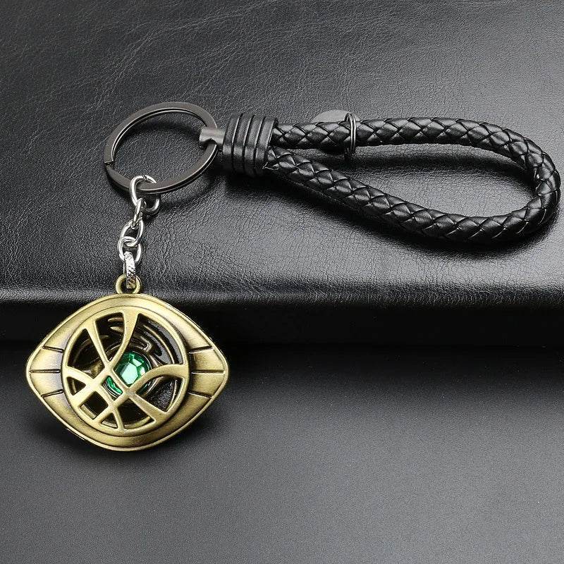 Marvel Avengers Deadpool Captain America Shield Keychain Rotate Relieve Anxiety Toy Keyring Car Bag Key Holder Accessories Gift - hei se