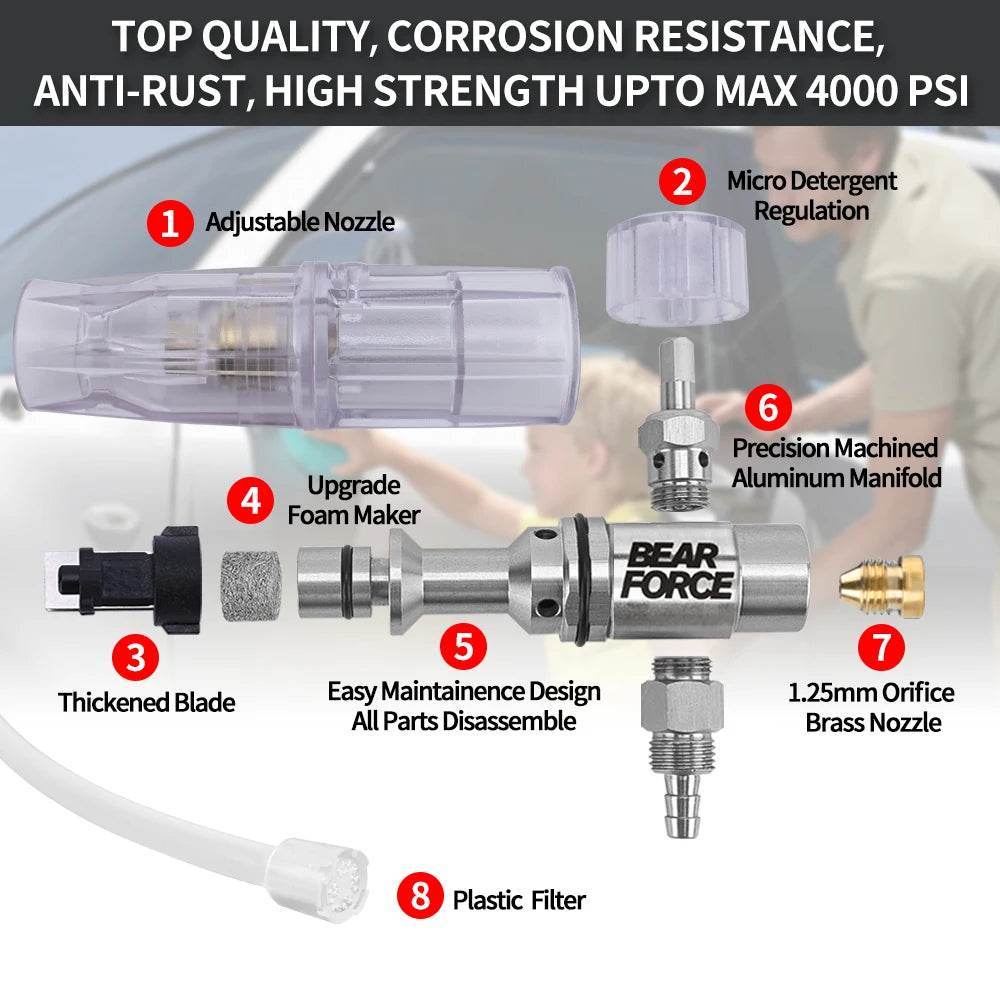 Heavy-Duty Pressure Washer – Car Wash Foam Maker - For Quick Plug