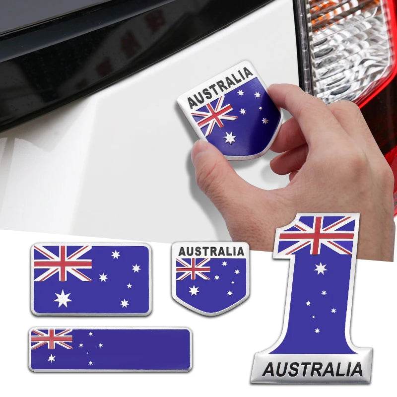 Australian Flag Car Badge - A