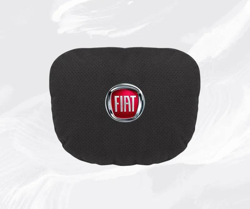 Suede Car Neck Pillow for FIAT 500, Ducato, Panda, Abarth & More – Ergonomic Headrest - headrest 1pc brown