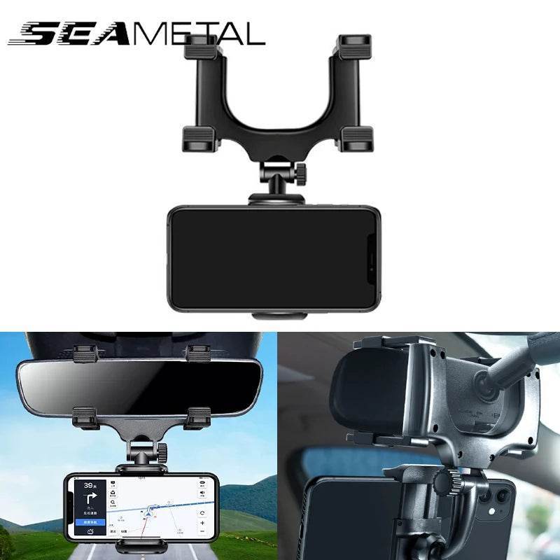 Rearview Mirror Phone Holder – 360° Adjustable -