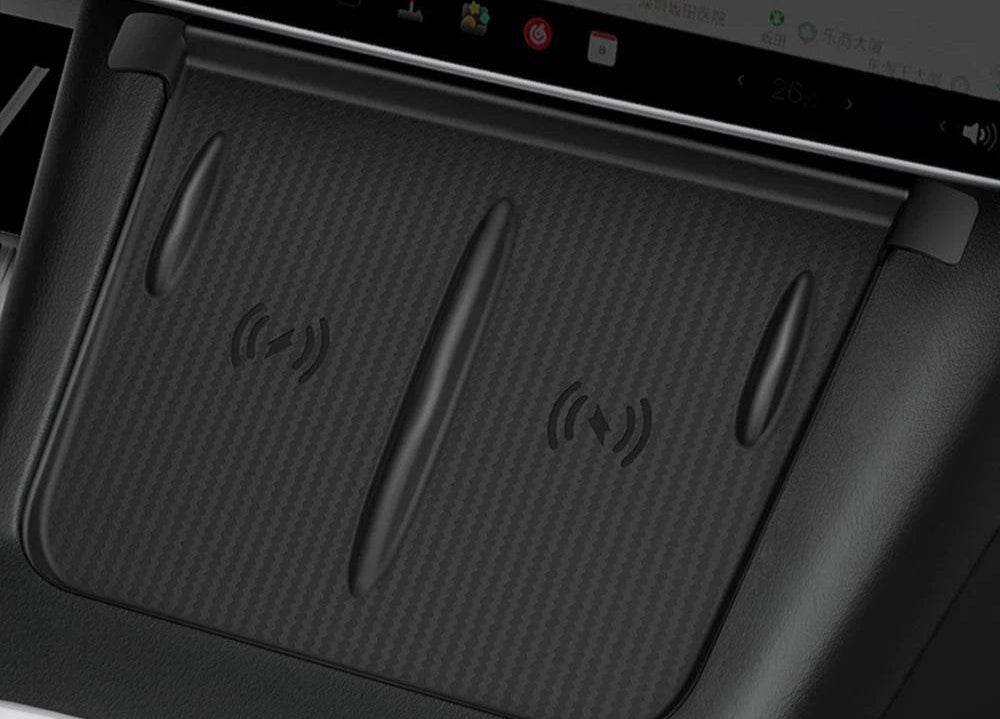 Wireless Charging Pad – Fits Tesla Model 3/Y (2021–2025 Highland/Juniper) - White