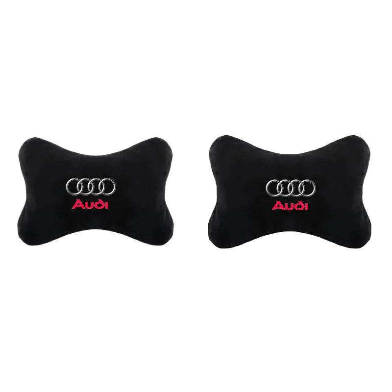 Audi Neck Pillow and Seat Belt Pad - Black