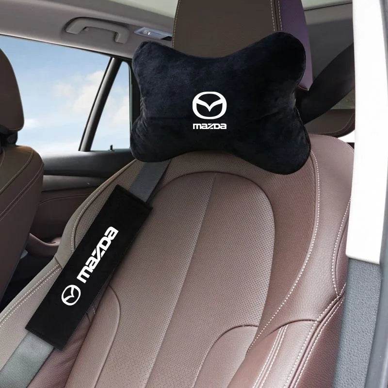 Mazda Neck Pillow and Seat Belt Pad - Black