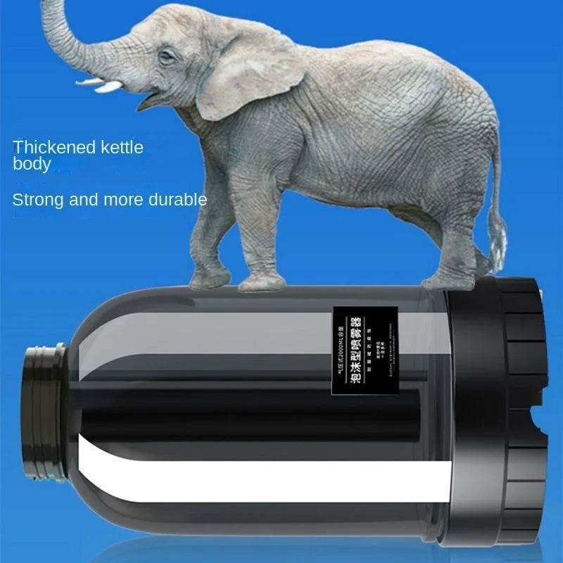 2L Hand Pump Foam Sprayer – Manual Snow Foam Cannon with 3 Nozzles - Black