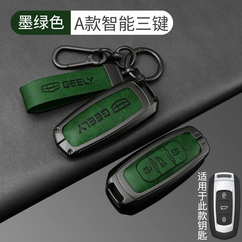 Zinc Alloy Leather Key Case for Geely Emgrand Atlas GX3 GS NL3