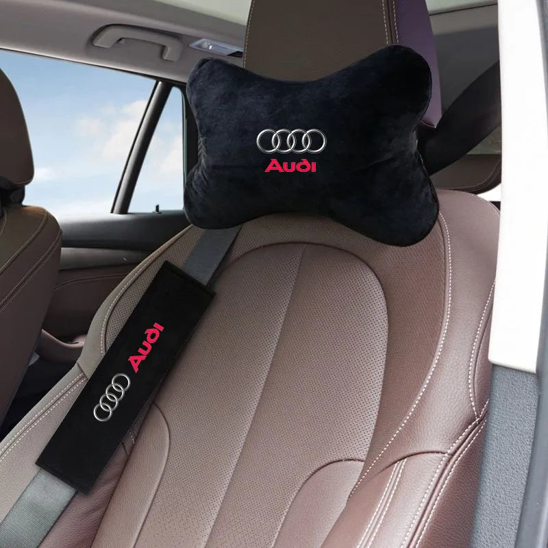Audi Neck Pillow and Seat Belt Pad