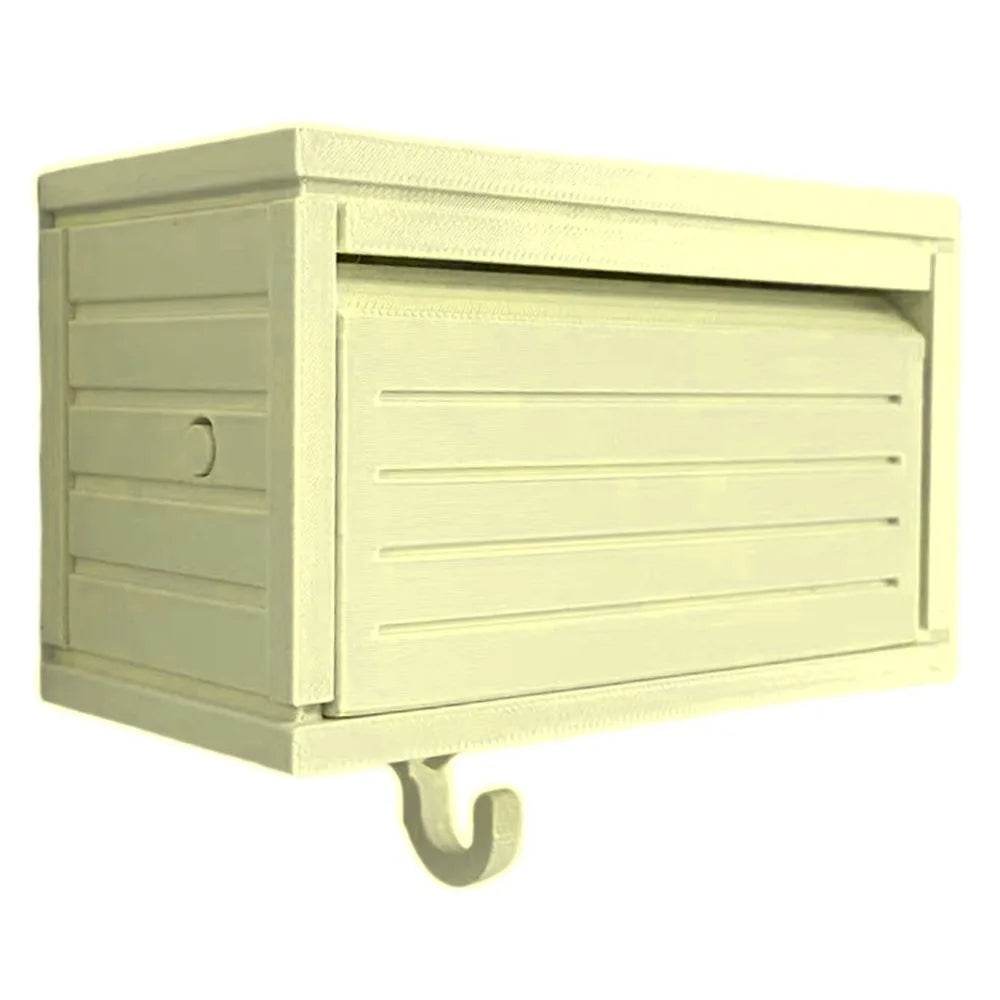 Car Garage Key Holder – Wall Mount Key Rack with Door - Light Yellow