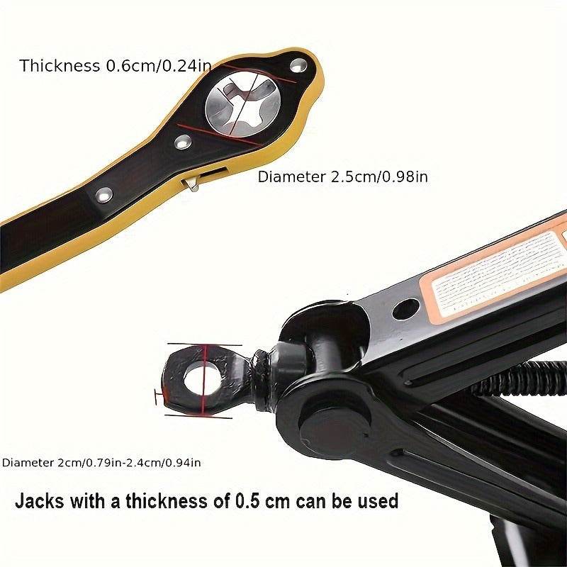 Tire Jack Wrench Heavy-Duty – 360° Rotating Handle Tool -