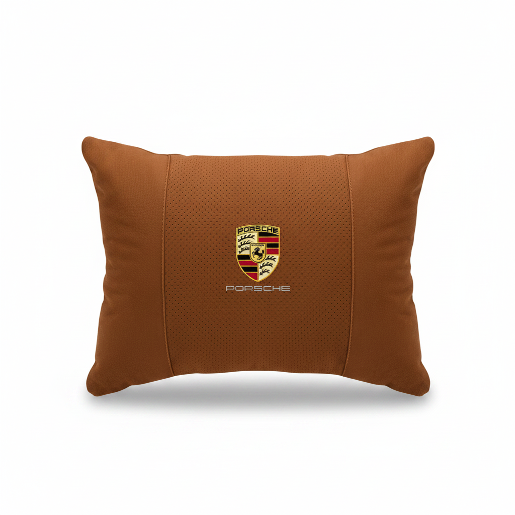 Porsche Neck Pillow and Lumbar Support Cushion Set