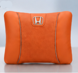 Honda Car Neck Pillow & Lumbar Support Cushion - Lumbar Orange