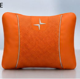 Polestar Car Neck Pillow and Lumbar Support Cushion Set - Lumbar Orange