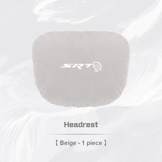 STR Neck Pillow and Lumbar Support Cushion Set - headrest white