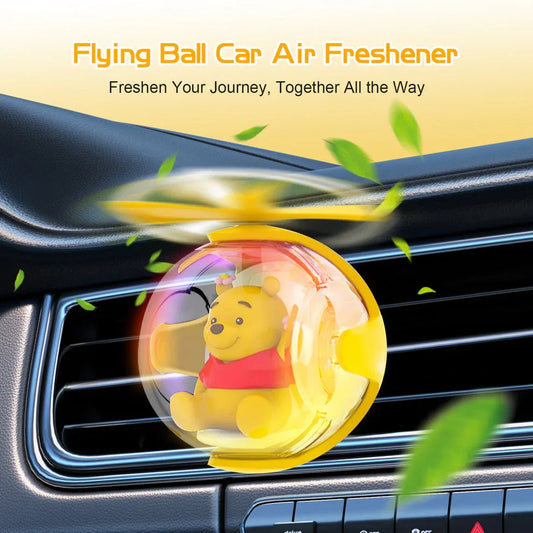 Winnie the Pooh Flying Ball Car Air Freshener With LED Light