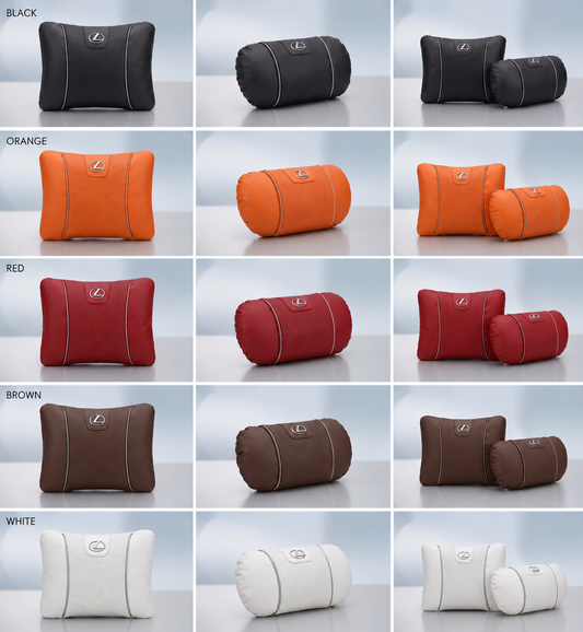 Lexus Car Neck Pillow & Lumbar Support Cushion