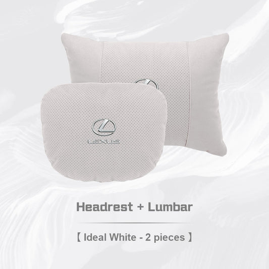 Lexus Neck Pillow and Lumbar Support Cushion Set