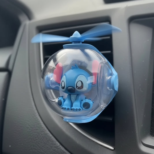 Stitch Flying Ball Car Air Freshener With LED Light