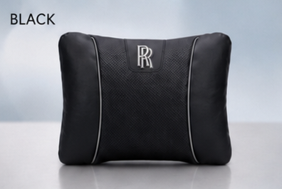 Rolls-Royce Car Neck Pillow & Lumbar Support Cushion - Lumbar Black