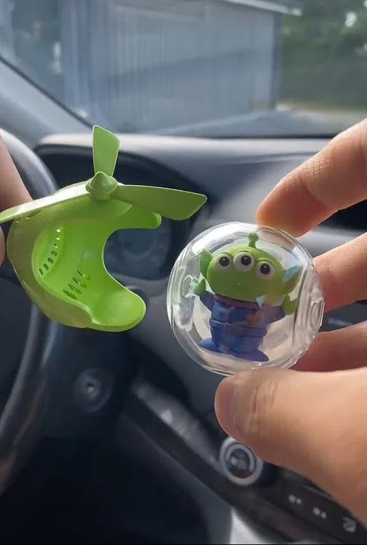 Alien Flying Ball Car Air Freshener with LED Light
