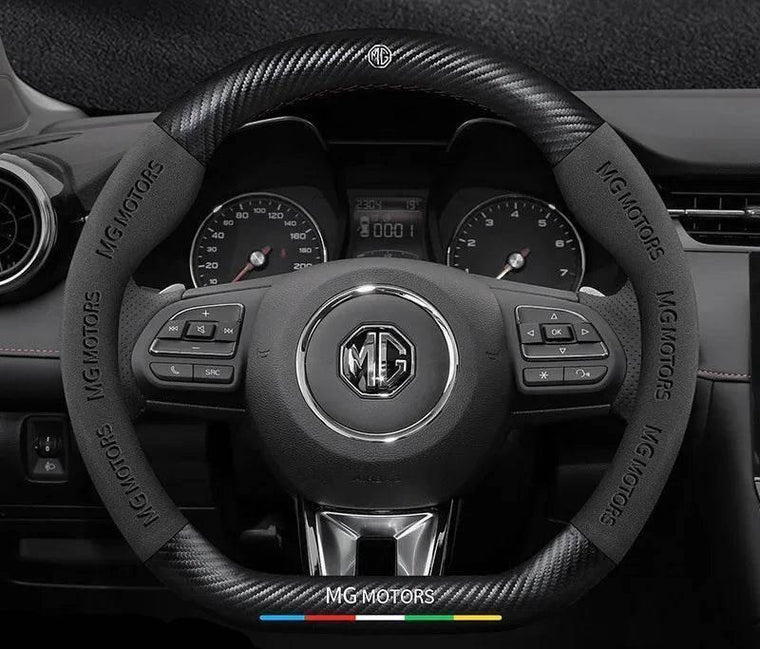 MG Carbon Fiber and Suede Steering Wheel Cover for MG4, ZS and EHS