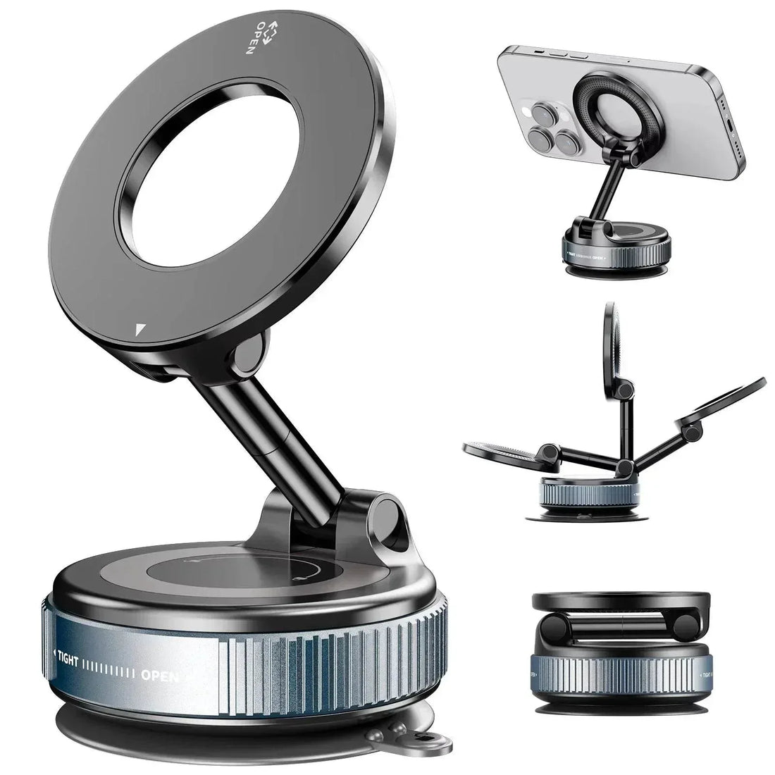 Magnetic phone mount and car accessories for rideshare and delivery drivers