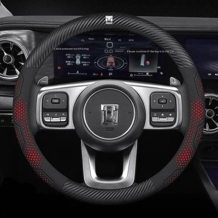GWM carbon fibre steering wheel cover - accessories for GWM Ora 5 Hatch owners