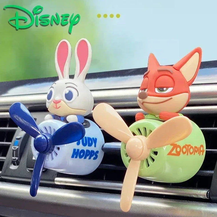 Car air freshener vent clip on a dashboard air vent