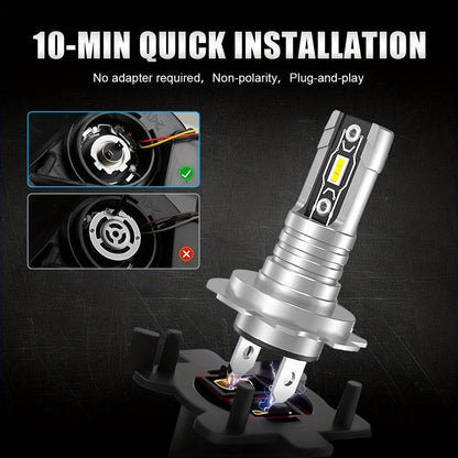H7 LED Headlight Bulbs (Set of 2) - 