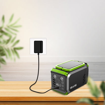110V Camping Power Station – 148Wh 200W Solar Generator, 40000mAh Emergency Battery Backup