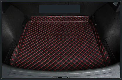 High quality Leather Car Trunk Mat Cargo Liner for MG ZS 2019 2020 2021 boot Car - Black Beige Wire 2