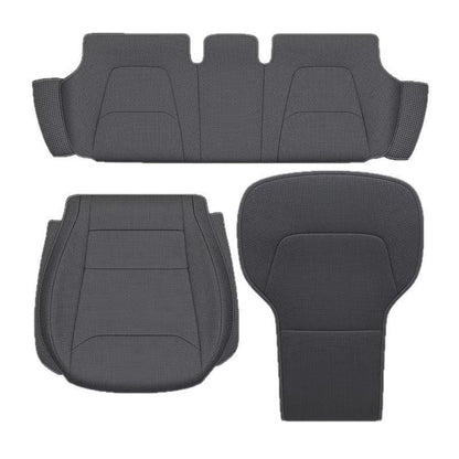 Car Seat Mats For Tesla Model Y Juniper 2025 Breathable All Season Back Seat Pad - Off white 7pcs