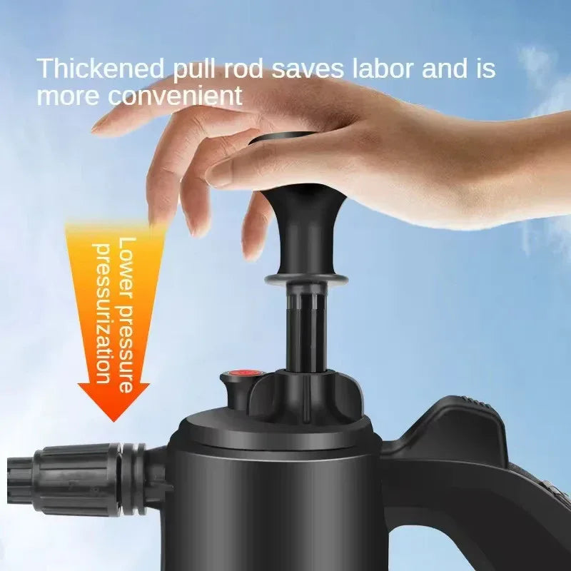 2L Thickened Foam Car Wash Manual Pressure Spray Bottle Large Capacity Water Gu - 