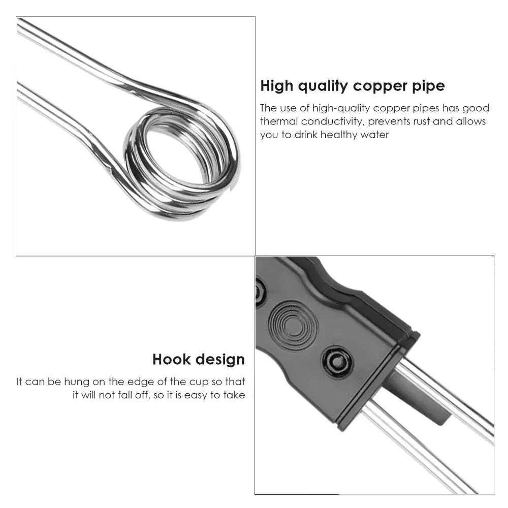 12V 24V Car Immersion Heater Electric Water Tea Coffee Warmer Portable Auto - 12V