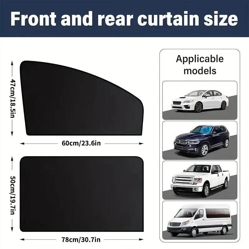 Universal Car Sunshade Set - Translucent Mesh