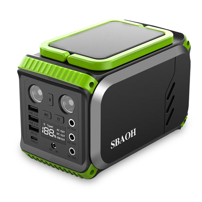 110V Camping Power Station – 148Wh 200W Solar Generator, 40000mAh Emergency Battery Backup
