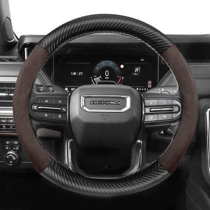 GMC Suede Carbon Fibre Steering Wheel Cover