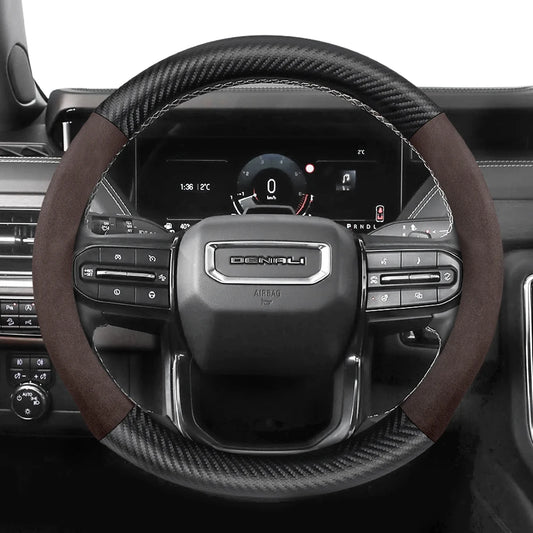GMC Suede Carbon Fibre Steering Wheel Cover
