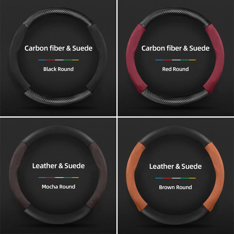 GMC Suede Carbon Fibre Steering Wheel Cover