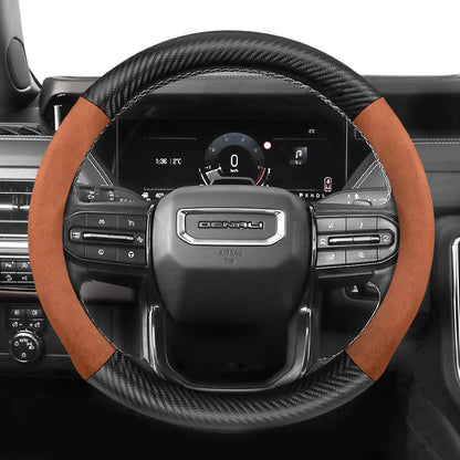 GMC Suede Carbon Fibre Steering Wheel Cover