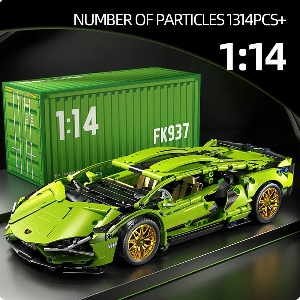 ToylinX Racing Car Building Blocks – Mechanical Puzzle Toy - Staic